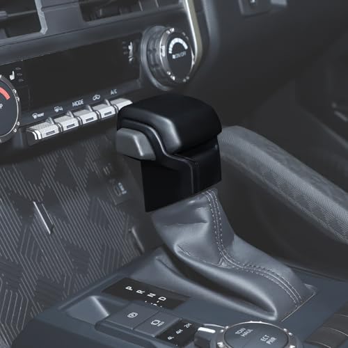 Aunginsy Gear Shifter Handbrake Cover Trim Kit Compatible with Toyota Tacoma 2024 2025 2026 & 4Runner 2025 2026, Center Console Gear Shift Knob Head Protective Cover Decorator ABS Interior Accessories - color: Matte Black(A+B)