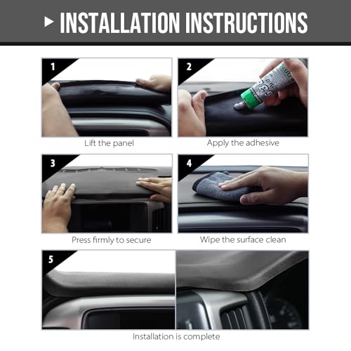 G-PLUS TPE Dashboard Panel Dash Cover Compatible with Ford Mustang 2005 2006 2007 2008 2009, Gray