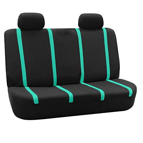 FH Group Car Seat Covers Rear Set Cloth - Car Seat Covers with Removable Headrest,Universal Fit,Automotive SeatCovers,Washable Car SeatCover for SUV,Sedan,Van Mint - color: Mint, size: Rear Set