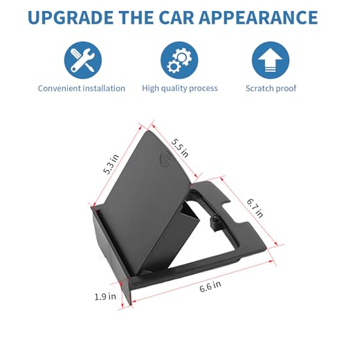 for Wrangler JK Center Console Hidden Storage Tray Box, Secret Storage Compartment for Jeep Wrangler JK JKU 2011-2017 Black Storage Container Accessories