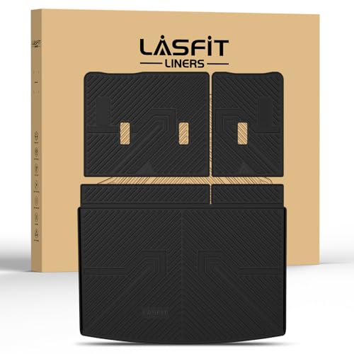 LASFIT Trunk Mat with 3rd Row Backrest Mat 2021-2026 for Chevrolet Chevy Suburban/GMC Yukon XL (Only Yukon XL, Not Fit Yukon)/Cadillac Escalade ESV (Only Escalade ESV, Not Fit Escalade) - size: Cargo for Suburban/Escalade ESV/Yukon XL 2021-2026