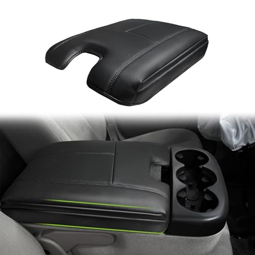 Center Console Armrest Cover Fit for Chevy Silverado/Tahoe & GMC Sierra/Yukon 2007-2013 Accessories, Comfort Armrest Pad Console Lid Cushion Vegan Leather 1-Inch Extra Thick(Jump Seat ONLY) - size: 1) 07-13 |Slv&Tahoe&Sra&Yukon| Jump Seat, +Thick