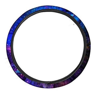 AFPANQZ Nebula Galaxy Design Steering Wheel Covers 14-15" inch Universal Fit Most Car Sedans SUVs Comfort Grip Comfortable Handmade Neoprene Breathable Steering Wheel Protector Blue Purple - color: Galaxy purple blue
