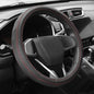 Auto Dynasty Steering Wheel Cover, Breathable Microfiber Leather Car Steering Wheel Protector with Stitching Hexagon Quilted, Anti-Slip, [14 1/2 to 15 Inches] Universal Fit Cars Trucks SUVs - color: Hexagon Stitched Red B