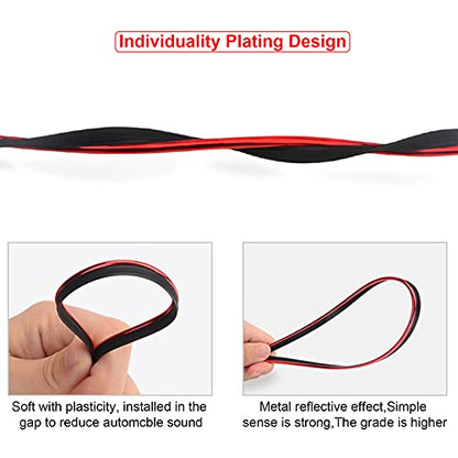 16.4ft Car Interior Moulding Trim Car Decorative Filler Insert Strips with Installation Tool, Flexible Electroplating Decoration Styling Door Dashboard Strip