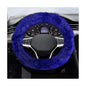Fluffy Steering Wheel Cover, 15 Inch Anti-Slip Microfiber Plush Fuzzy Steering Wheel Cover, Winter Warm Elastic Fuzzy Steering Wheel Covers for Women and Men, Car Accessories (Blue) - color: Blue