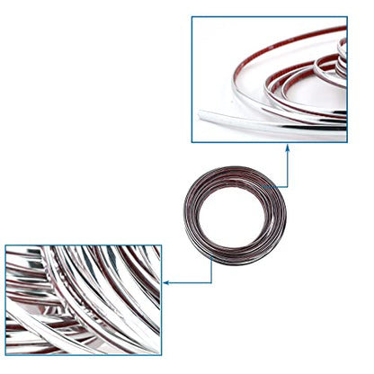 Lunsom Custom Most Chrome Plated Decoration Trim Strip Line, Car Door Fender Interior DIY Moulding Trimming Strip for Most Vehicle (12M x 6MM)
