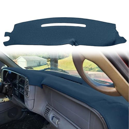 Yiz Dash Cover Mat Fit for 1997-2000 Chevy Chevrolet Silverado/GMC C1500 C2500 C3500 K1500 K2500 K3500, 1997-99 GMC Yukon/Chevy Tahoe Suburban,Dashboard Cover Pad Carpet Protector(97-98 Navy Blue)Y57 - color: 97-98 Navy Blue