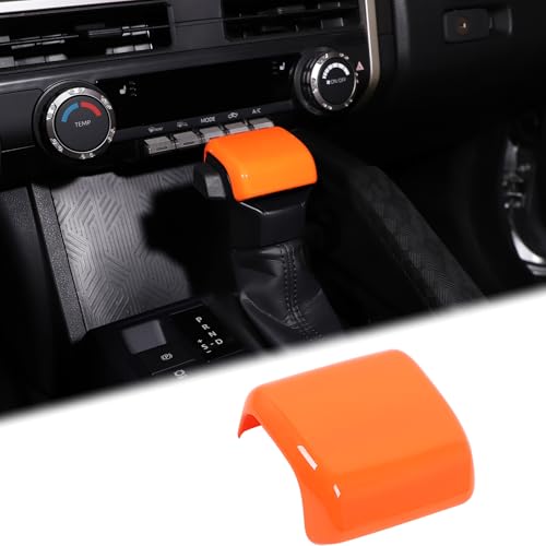 Aunginsy Car Gear Shifter Hand Brake Cover Trim Compatible with Toyota Tacoma 2024 2025 2026 & 4Runner 2025 2026, ABS Center Console Gear Shift Head Knob Scratch Protector Cover Decoration Accessories - color: Orange(A)