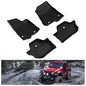 Floor Mats for 2018-2026 Jeep Wrangler JL 2-Door, OEM Replacement 82215202AE, Custom Fit All Weather Car Mats, Heavy Duty TPE Floor Liners, Front & Rear 2 Row, Black