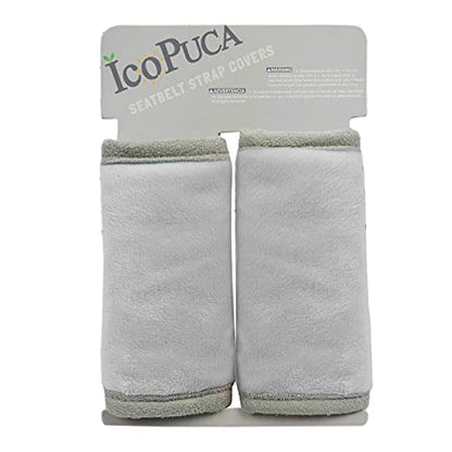 Car Seat Strap Covers for Baby Kids, Seat Belt Covers Strap Pads Cushion for boy Girl, Protect Neck and Shoulder rubbing, Anti-Slip Design, Universal for Stroller/Carrier/Pushchair Grey - color: Solid Grey