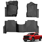 Custom Fit Floor Mats fit for 2017-2024 Nissan Titan / 2016-2024 Nissan Titan XD Crew Cab (with Rear Under Seat Organizer) All Weather Floor Liners 5D Carpet Liners Titan Accessories Black - style: 12)17-24 Titan Floor Mats