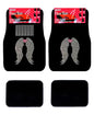ALLBrand Universal Fit Front/Rear 4Piece Full Set Crystal Bling Rhinestone Design Studded Carpet Car SUV Truck Floor Mats KAM MAT BLACK 0 - color: Angel Heart-Black