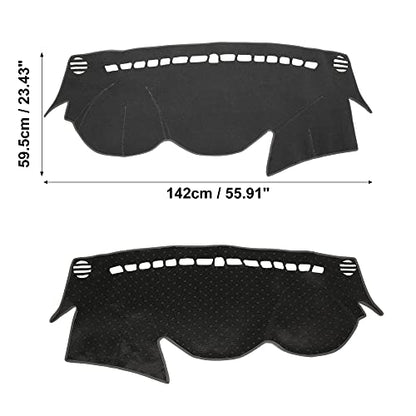 X AUTOHAUX Car Dashboard Cover Polyester Non-Slip Mat Protector Carpet Sun Proof for Hyundai Sonata 2011 2012 2013 2014 - color: Gray