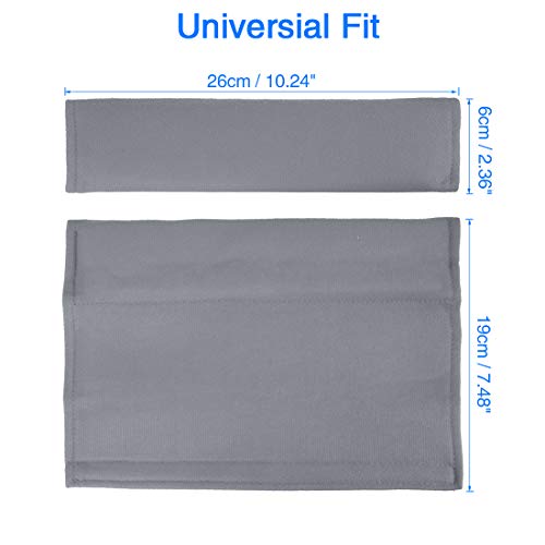 X AUTOHAUX 4pcs Universal Gray Car Safety Seat Belt Pads Cover with Soft Polyester Fiber Auto Seatbelt Shoulder Pad for More Comfortable Driving - color: Gray