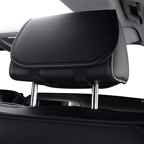 LUCKYMAN CLUB 2 Front Silverado Seat Covers Fit for 2007-2025 Sierra Chevy Silverado 1500 2500 3500 with Water Proof Faux Leather (Black & Red 2 PCS) - color: Black & Red, size: Front set (2 pcs)