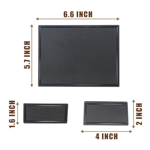 Center Console Organizer Compatible with 2022-2026 Chevy Silverado/GMC Sierra 1500 and 2024-2026 Silverado & Sierra 2500HD 3500HD Armrest Storage Box w/Bucket Seats ONLY(OEM Tray Mats only) - size: Console Mats