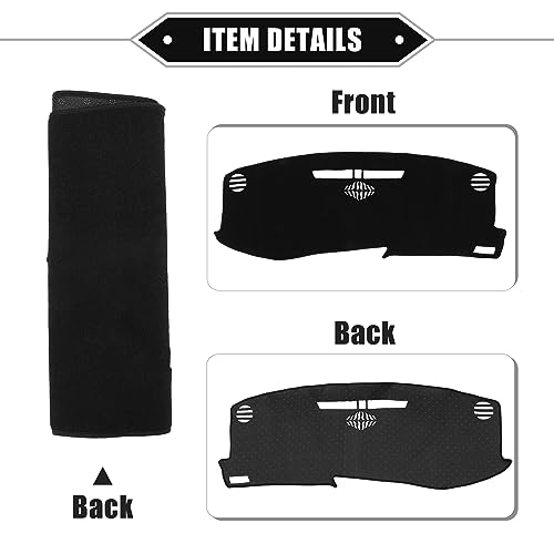 Dashboard Cover Compatible for Cadillac XT5 2016-2020, Non-Slip Polyester Black Dash Cover Mat Dash Board Protector Cover