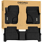 OEDRO Floor Mats Fit for 2008-2021 Nissan Frontier Crew Cab, TPE All Weather Custom Fit Floor Liners for Frontier Accessories, Automotive 1st & 2nd Row Car Mats Set, Black - style: 08-21 Frontier Crew Cab 1st & 2nd