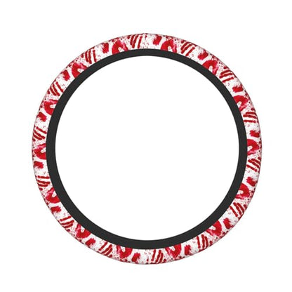 Bloody Handprints Blood Stains Splashes Halloween Car Steering Wheel Cover,Non-Slip Elastic Neoprene-Sweat Car Accessories,Universal 15 Inch Fit Auto, Vans Trucks,Suvs, Truck - color: Bloody Handprints