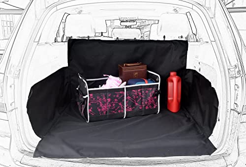 Pet Dog Trunk Cargo Liner - Oxford Car SUV Seat Cover - Waterproof Floor Mat for Dogs Cats - Washable Dog Accessories - color: Black, size: 61" x 41" x 13"