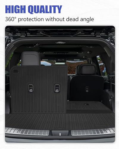 Cargo Liners Backrest Mat for Hyundai Palisade Accessories 2026 with Hook&Loop Rear Trunk Mat Rear Seat Back Cover Protector All Weather Anti-Slip Split Dog Liner - size: Palisade 2026+