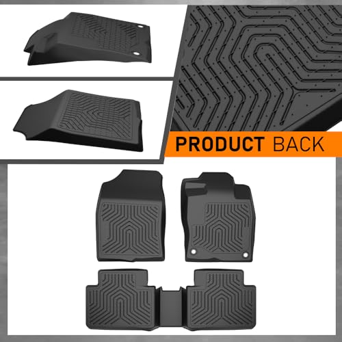 G-PLUS Floor Mats Fit for Honda Civic Sedan & Hatchback 4-Door 2016-2021/Fit Coupe 2-Door 2016-2021 Floor Liners,TPE Custom Fit All Weather Protection Floor Liners,Front & 2nd Row Car Mats Black - size: 2016-2021|Fit Honda Civic|3PCS