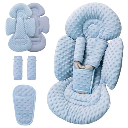 Generic Infant Insert Compatible with Mamaroo Swing & Graco Swing and Infant Car Seat, Newborn Insert Baby Head Body Support, Reversible Design, Breathable Soft Fabric, 1Pcs - Dots, Dark Blue - color: Dots, Dark Blue