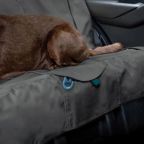 Kurgo Wander Bench Seat Cover, Dog Car Seat Protector, Waterproof & Stain-Resistant, Secure Fit, Charcoal Grey