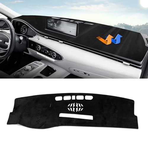Autorder Dashboard Cover Mat for 2022-2025 Genesis GV70 Accessories Dash Cover Upgrade Velvet Dash Mat Sunshade Glare UV Rays Protector - size: For Genesis GV70 2022-2025