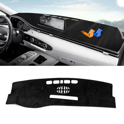 Autorder Dashboard Cover Mat for 2022-2025 Genesis GV70 Accessories Dash Cover Upgrade Velvet Dash Mat Sunshade Glare UV Rays Protector - size: For Genesis GV70 2022-2025