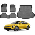 KUST Floor Mats Cargo Mat for Kia K4 2025 2026 Sedan, All Weather Rear Trunk Liner for K4 Accessories Cover TPE Rubber Raised Edge 4Pcs - style: For │ K4 2025-2026 │ Full Set