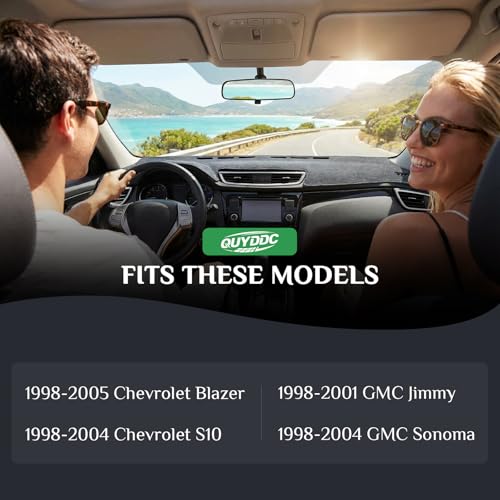 Dash Cover, Anti-Glare, Sun Protection, Dustproof, UV-Proof, Dashboard Covers, Interior Car Accessorie Fit for 1998-2005 Ch-Evy Blazer, 98-04 S10 / 1998-2001 GM-C Jimmy, 98-04 Sonoma, Grey - color: Grey, size: Fit for 1998-2005 Ch-evy Blazer