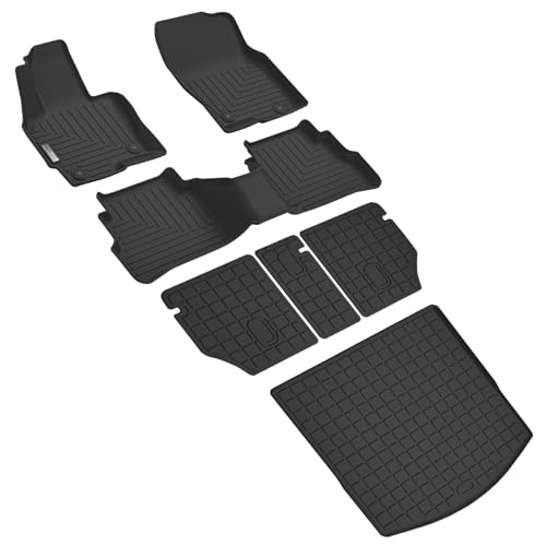 Floor Mats & Cargo Liner for Mazda CX-5 CX5 2013 2014 2015 2016,TPE All Weather Protection Slush Floor Liner(Trunk Mat+Backrest Mat+Floor Mat) - size: 2013-2016 Mazda CX-5 Full Set