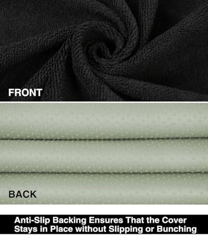Waterproof Towel Car Seat Cover, Sweatproof Non-Slip Seat Protector, Universal Fit for Front Bucket or Rear Bench Seat of Cars, SUVs, Vans, Trucks, Compatible with Airbags and Armrests (Black, 2 Pack) - color: Black, 2 Pack