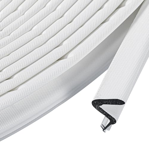 BBTO Weather Stripping Door Seal Exterior Weather Strip for Window V-Shaped Foam Kerf Garage Door Gap Blocker Soundproof Home Improvement Easy to Install(90 Feet,White) - color: White, size: 90 Feet