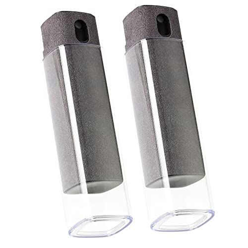 2 Pcs Screen Cleaner Kit, 3-in-1 Touchscreen Mist Cleaner Spray Bottle Tool & Microfiber Cloth for Phone/Laptop/Tablet/TV/Monitor/Car Screens(Grey) - color: 2 Pcs-Grey