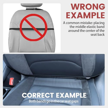 Viaviat Car Seat Protector Large Kick Mat 2 Pack Durable Water Resistant Auto Seat Back Covers with 2 Mesh Pockets Protection Against Dust Mud Scratches (Black, 2-Pack) - color: black