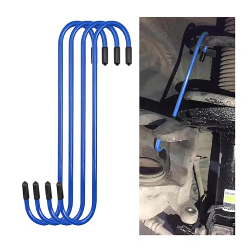 4PCS Car Brake Caliper Hooks, Vehicle Caliper Hangers with Rubber Caps, S-Shaped Automotive Accessories for Braking, Axle, Bearing, Suspension Work for SUV, Truck, RV（Blue/4PCS） - color: Blue, size: 4PCS