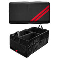 YOSRTER Car Trunk Organizer for Dodge Charger Durango Challenger Ram Collapsible Storage Box with Handle Foldable Lid Non Slip Bottom 2 Compartment Sturdy Base Panel for Dodge Accessories(Red Trim)