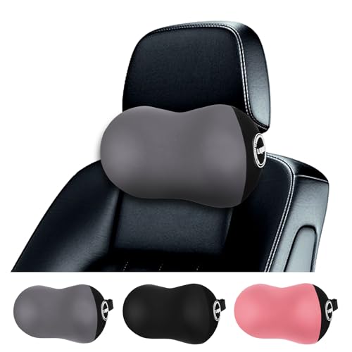 LIQUN Car Seat Neck Pillow, Skin Friendly Car Head Pillow, Memory Foam Neck Support, Driving to Relieve Neck Pain and Shoulder Pressure, (Grey) - color: Grey