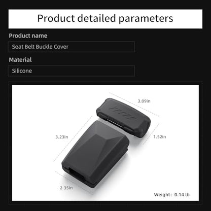 LUCKEASY Car Seat Belt Buckle Cover for Tesla Model Y Juniper Standard/Premium2025 2026 & Model 3 Highland 2024-2026 Seatbelt Button Protector Seat Belt Protection Cover Accessories Silicone (Black) - size: 1PCS