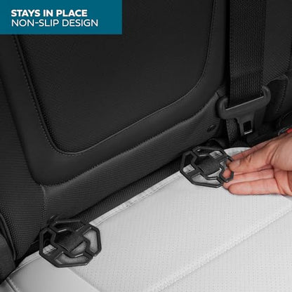 Classic Edition Bench Seat Cover, Premium Faux Leather Back Seat Covers for Cars Trucks Vans SUV, Rear Car Seat Covers Back Seats Only, Automotive Interior Cover - White - color: White Rear Seat