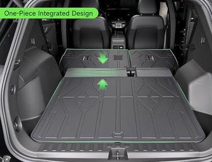 Cargo Trunk Mat with Backrest Mats for 2025 2026 Chevrolet Chevy Equinox/GMC Terrain (Not for Equinox EV),All Weather Protection TPE Heavy Duty Cargo Liner Equinox/Terrain Accessories,Black - size: Chevy Equinox/GMC Terrain 2025 2026