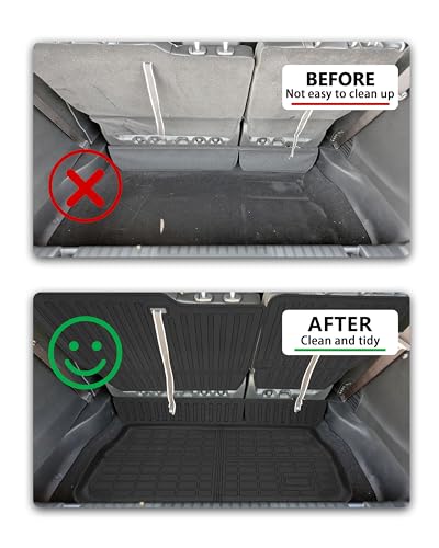Cargo Liner Compatible with 2017-2026 Chrysler Pacifica Trunk Mat Cargo Mat Back Seat Cover Protector(Backrest Mats+Trunk Mat) - size: For Chrysler Pacifica 2017-2026