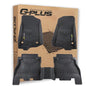G-PLUS Floor Mats 3PCS Fit for Jeep Wrangler JL 2018-2025 Unlimited 4-Door Only (Not Fit for JK or 4XE), All Weather TPE Custom Fit Heavy Duty Floor Liners 1st & 2nd Row, Black - size: 18-24|Fit Jeep Wrangler|3PCS
