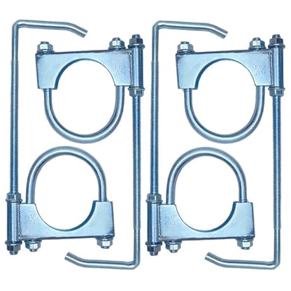 2.25" Universal Exhaust Clamp with Hanger, Muffler Hanger Exhaust Hanger for Cars, Trucks (4 Pcs) - size: 2.25 Inch-4 PACK