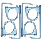 2.25" Universal Exhaust Clamp with Hanger, Muffler Hanger Exhaust Hanger for Cars, Trucks (4 Pcs) - size: 2.25 Inch-4 PACK