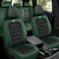 Car Seat Covers for Kia K5 2021-2026, Premium Nappa Leather, Waterproof, Anti-Slip, Full Coverage, Airbag Compatible, Breathable, All-Weather, Easy Install (5 Seats, Black&Green) - color: 5 Seats - Black&Green, size: Kia K5 2021-2026