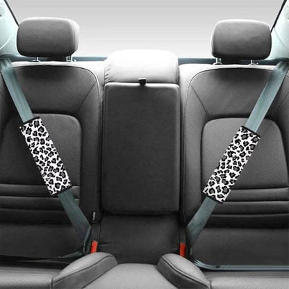 Dreaweet Grey Leopard Print Seatbelt Covers for Women 2 Pack Car Seat Belt Cover Pad Comfortable Seatbelt Cushion Universal Car Seat Belt Cushion Shoulder Strap Pads - color: Grey Leopard Print